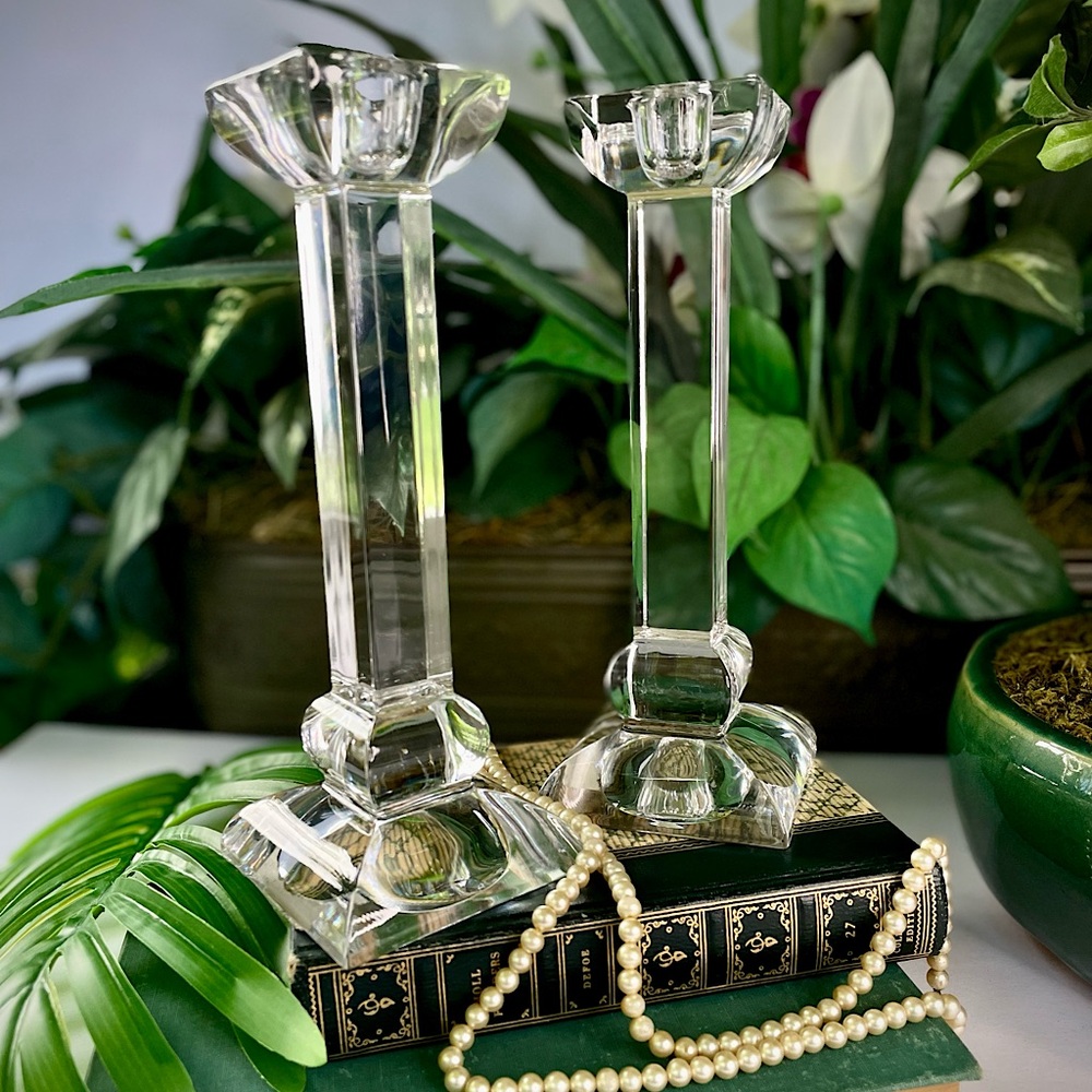 Vintage Villeroy & Boch Siena Crystal Candlesticks